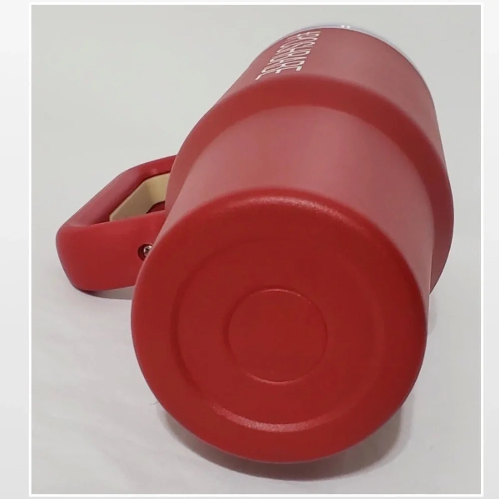 New Tumbler POSHBABE 40oz Red White Large Travel Mug Thermos Cup Swag
